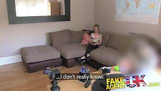 FakeAgentUK Naughty petite Brit has hot sex on casting couch 