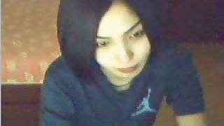 Yummy Korean girl, horny on webcam 
